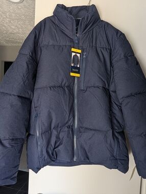 Nautica Navy Blue Puffer Coat Men's Small BRAND NEW W/ TSHST